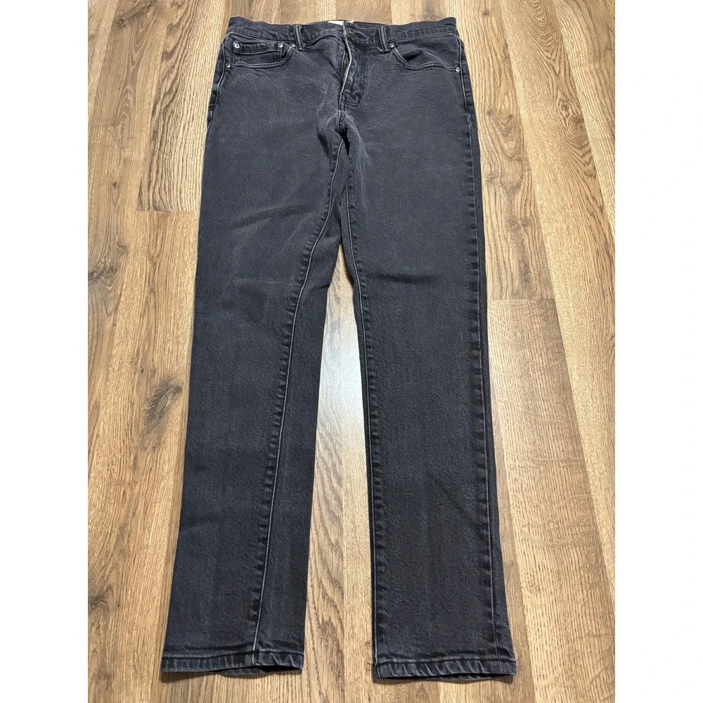 Mutual Weave The Skinny Mens Size 34x32 Black Denim Jeans Skinny Fit Stretch